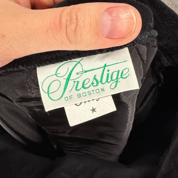 Prestige Skirt Women 12 Black Maxi Long Zipper High Rise Casual Solid Velvet - Picture 5 of 7